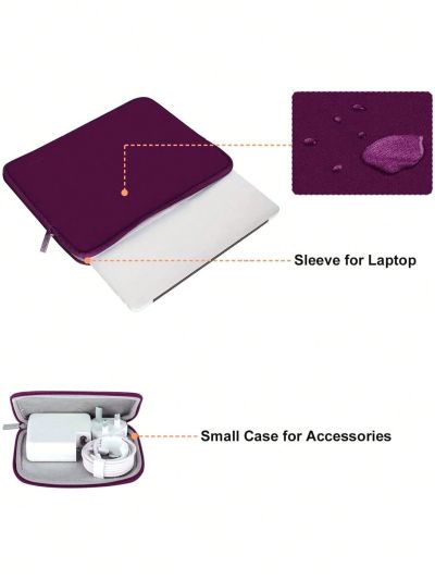 MOSISO Laptop Sleeve Compatible with MacBook Air/Pro, 13-13.3 inch Notebook, Compatible with MacBook Pro 14 inch 2023-2021 A2779 M2 A2442 M1, Neoprene Bag with Small Case