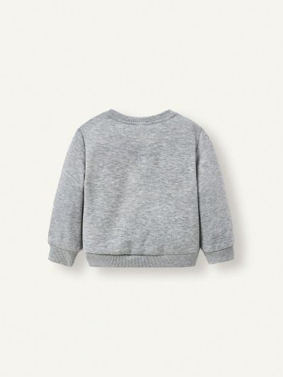 Cozy Cub Baby Boy Casual Round Neck Sweatshirt With Letter Print + Pants Suit