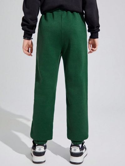 SHEIN Teen Boys' Hip Hop Casual Portrait & Letter Print Joggers