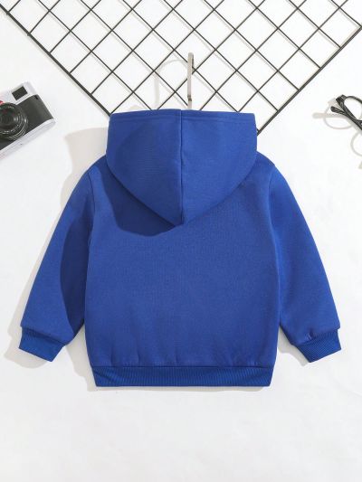 SHEIN Young Boy Casual Solid Color Sweatshirt Suitable For Autumn And Winter