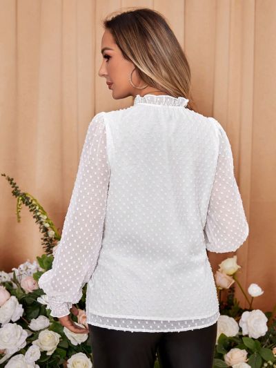 SHEIN Maternity Solid Color Notch Neck Long Sleeve Shirt