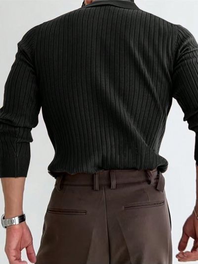 Men's Plus Size Solid Slim Fit Polo Shirt