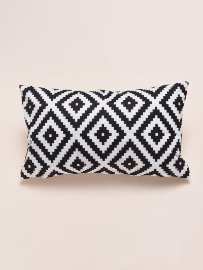 1pc Geometric Pattern Lumbar Pillowcase Without Filler, Modern Throw Pillow Cover For Sofa