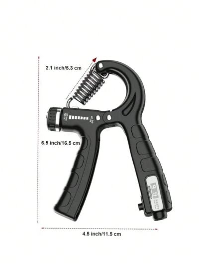 1pc Grip strength Trainer, Plastic,Forearm Strengthener, Hand Squeezer Adjustable Resistance, Hand Grip Strengthener for Muscle Building and Injury Recovery