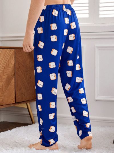 Men's Cartoon Printed Full-Length Home Clothing Bottoms