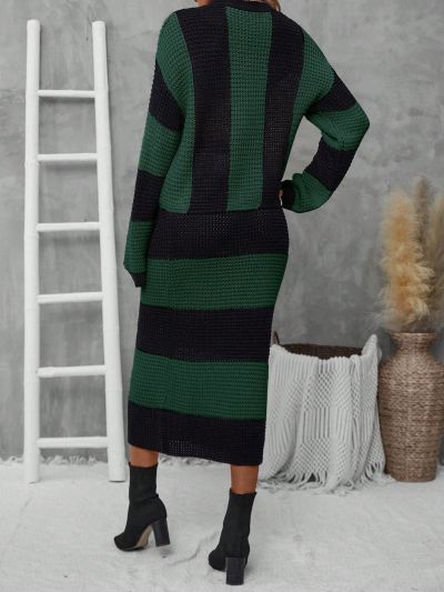 SHEIN LUNE Contrast Color Sweater 2pcs/set