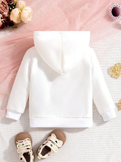 Baby Boys' Letter Printed Hooded Fleece Sweatshirt