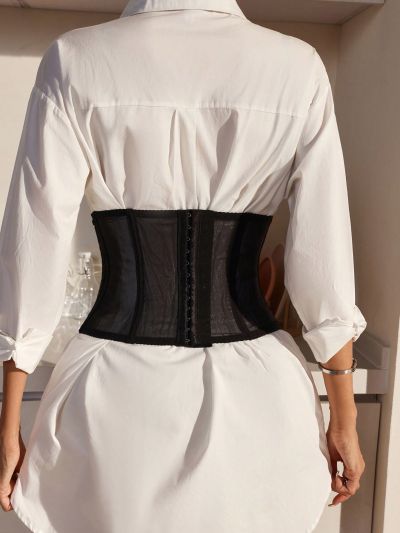 SHEIN Lace Up Front Waist Trainer