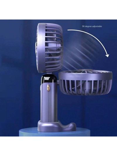 1pc Rechargeable Handheld Fan with Digital Display and Aromatherapy Function - Portable and Foldable for Home, Office, and Travel