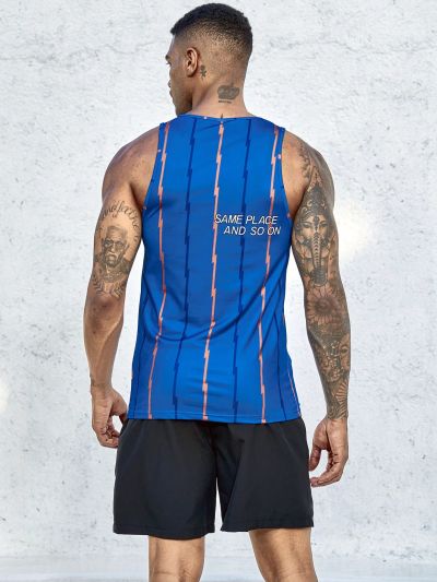 Basketball Letter & Stripe Pattern Basketball Sports Suit