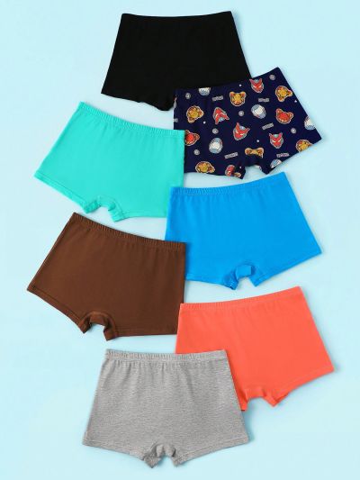 7pcs/Set Tween Boys' Underwear
