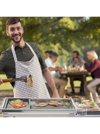 Portable for Barbecue,Folding BBQ Grill for Outdoor Cooking Camping Hiking Picnics