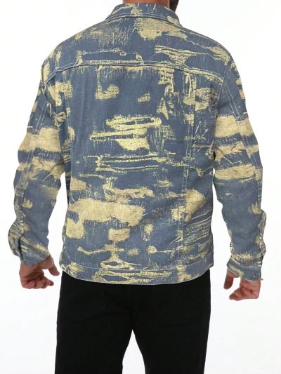 Men's Printed Denim Jacket