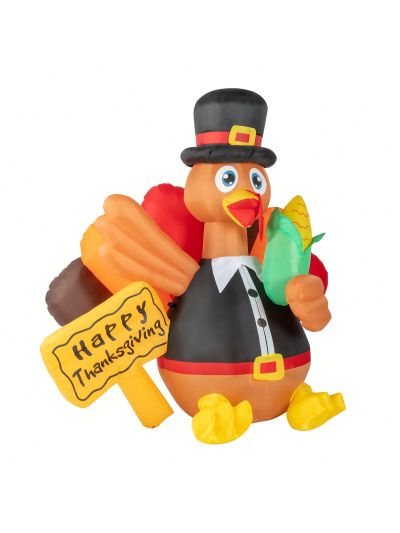 5ft 12W Turkey with Corn 7pcs LED Light Garden Turkey Decoration