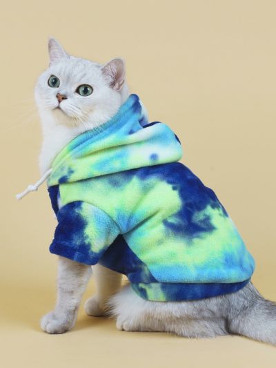 Tie Dye Pattern Pet Coat