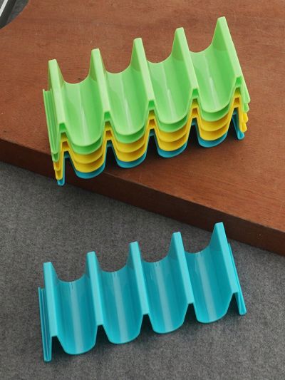 1pc Corn Tortilla Taco Holder, Kitchen Wave-shaped Plastic Corn Rack Taco Holder