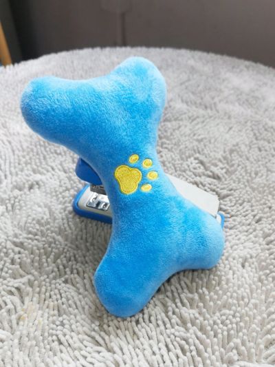 1pc Bone Shaped Pet Plush Toy For Dog And Cat For Interaction