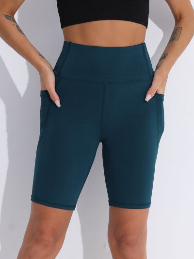 High Stretch Sports Shorts With Phone Pocket