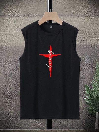 Manfinity Men's Letter Printed Tank Top