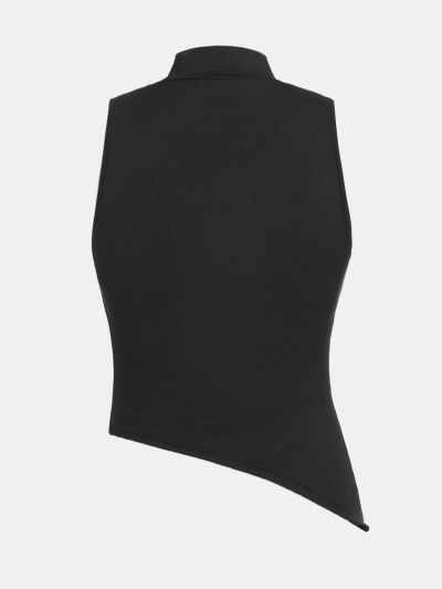 SHEIN Teen Girl Star Print Mock Neck Tank Top