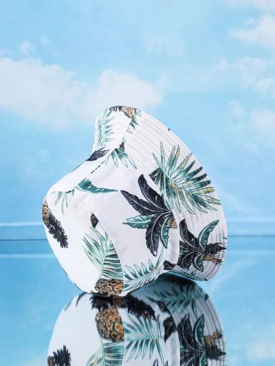 Men Tropical Print Reversible Bucket Hat