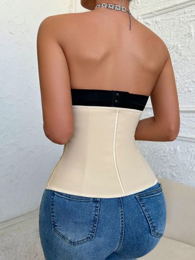 1pc Zipper & Hooks Closure Front Waist Trainer