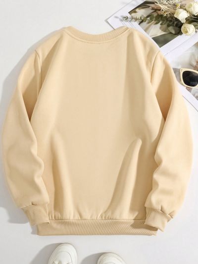 Women's Mushroom Printed Fleece Sweatshirt