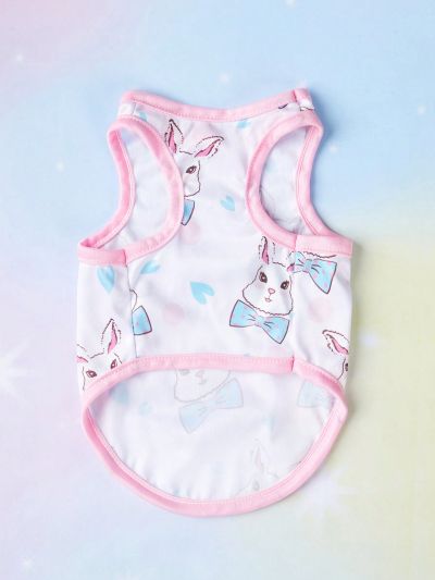 PETSIN Pet Rabbit Butterfly Print Vest, Easter Cat And Dog Universal Vest