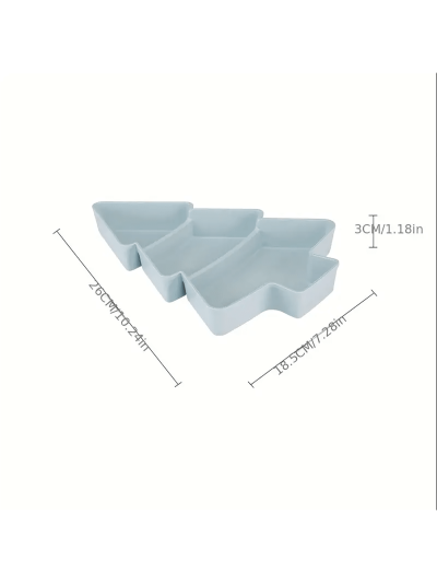 Creative Christmas Tree Design Plastic Fruit Plate For Home, Dried Fruit Plate For Candy And Nuts, Lazy Snack Box