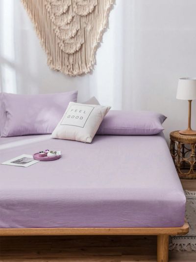 Solid Color Fitted Sheet Set Without Filler
