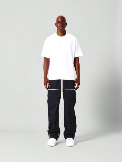 SUMWON Straight Fit Cargo Trouser With Zip Detail