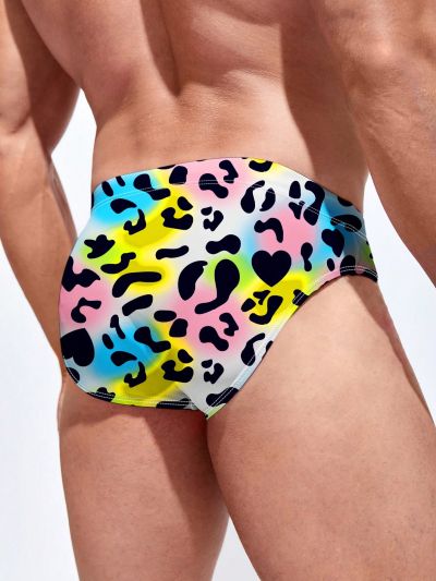 Men'S Plus Size Printed Triangle Swimwear
