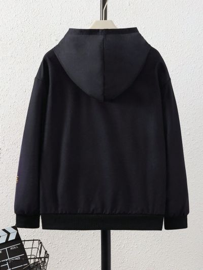 Teenage Boys' 3d Cartoon Bear Printed Hoodie