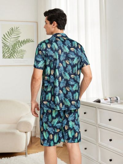 Men's Plant Printed Homewear Set