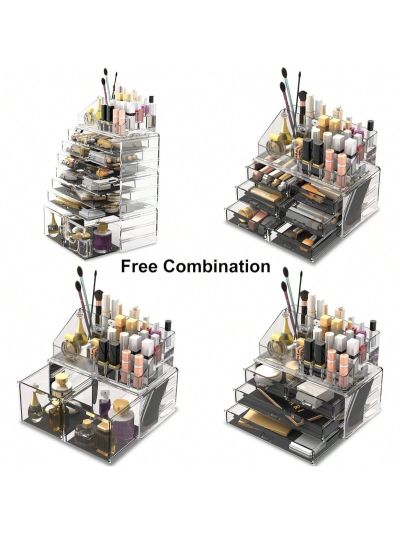 Makeup Cosmetic Organizer Storage Drawers Display Boxes Case with 12 Drawers