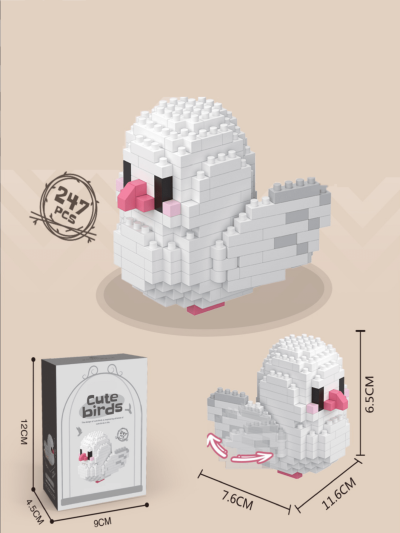 Children's Creative Bird Building Block Toy, Diy, Educational Toy, Home Decoration