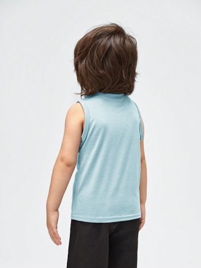 SHEIN Kids EVRYDAY Solid Color Casual Vest For Young Boys