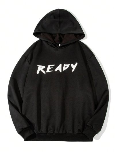 SHEIN Male Teenagers Casual And Comfortable Anime Character Pattern Hooded Sweatshirt