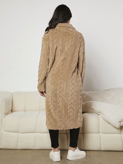 Teen Girl Double Breasted Teddy Coat