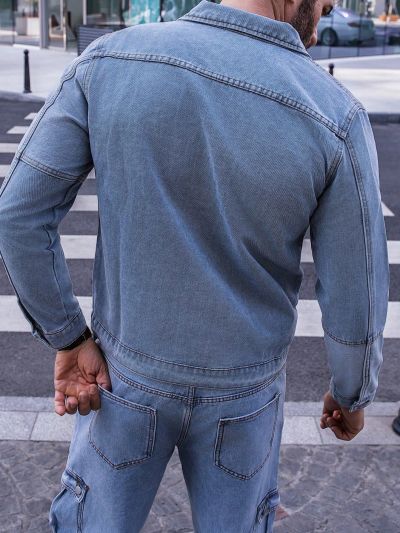 Men's Workwear Denim Jacket With Pockets