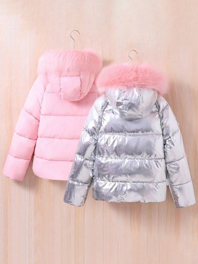Teen Girls' Reversible Coat With Collar