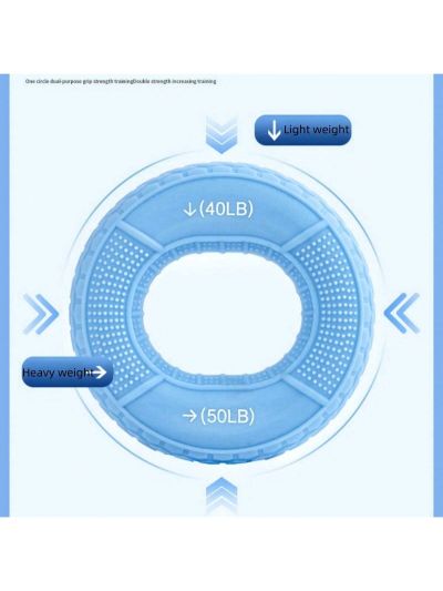 2pcs/set Silicon Hand Grip Ball + Adjustable Hand Strengthener With Counter (20-30lbs), Dark Green
