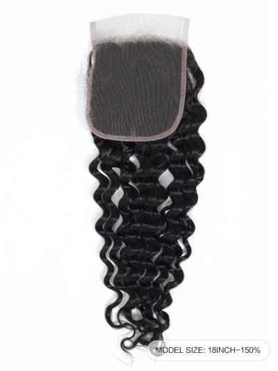 water wave 4x4 lace closure human hair lace frontal remy hair for women