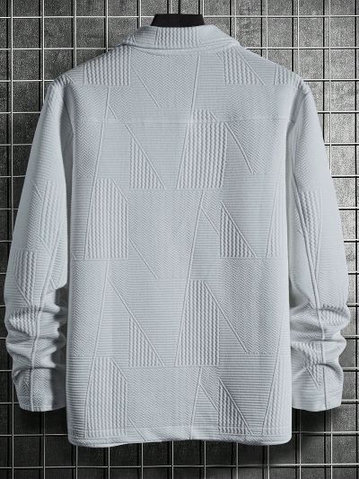 Manfinity Men'S Solid Color Button-Up Jacket