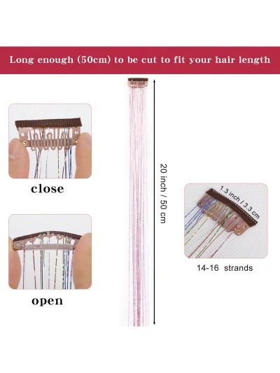 12pcs Gold Wire 5-claw Hair Extensions