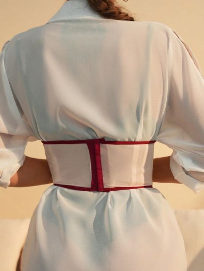 SHEIN Contrast Binding Waist Trainer