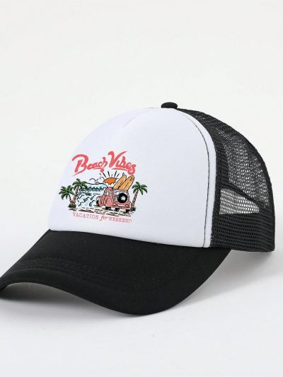 HOUS Studio Outdoor Leisure Printed Mesh Cap