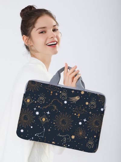 1pc Sun & Moon Pattern Laptop Bag