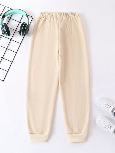 Tween Boy Patch Detail Warm Joggers For Winter