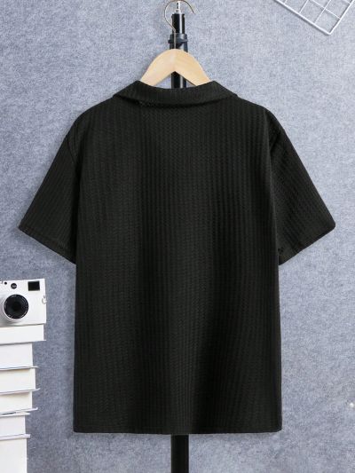 Teen Boy'S Short Sleeve V-Neck Polo Shirt